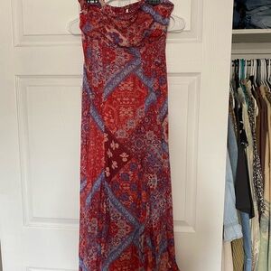 Free People Strapless Mesh Maxi Top